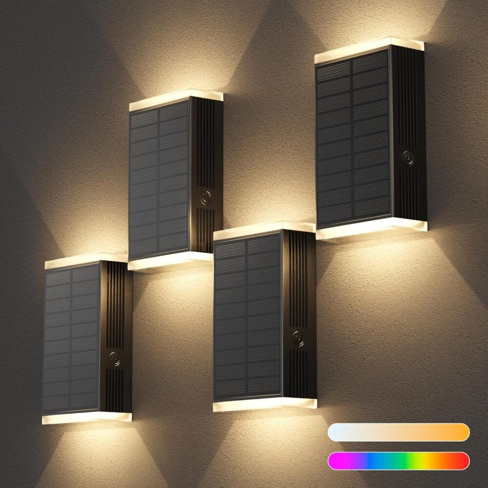 4-Pack Multi-Mode Solar Wall Lights - Image 2