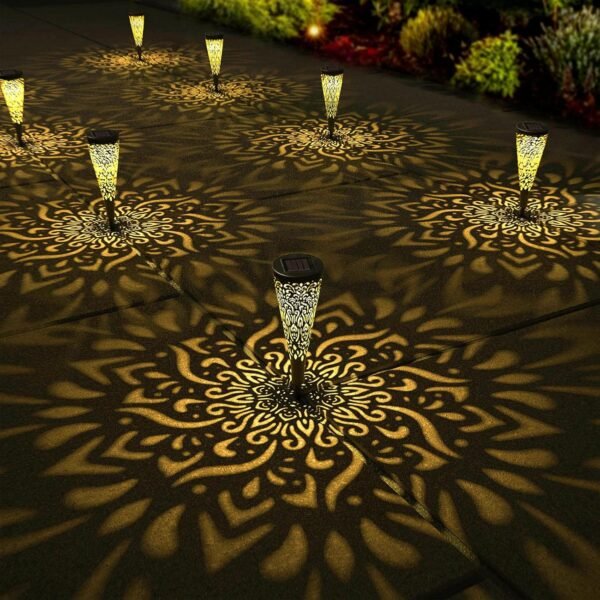 6-Pack Mandala Cutout Solar Garden Lights